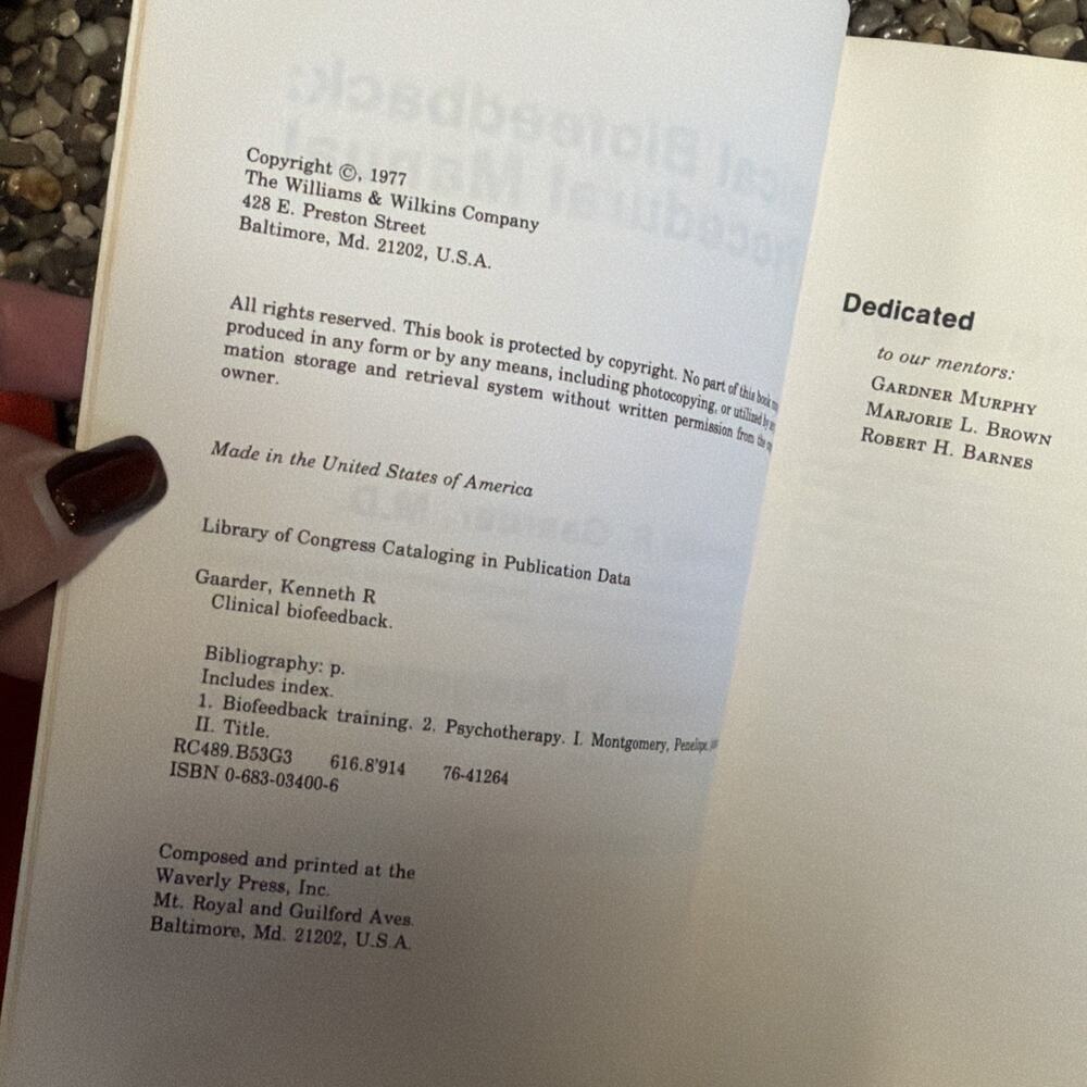 Clinical Biofeedback Paperback Kenneth R., Montgomery, Penelope G - Picture 5 of 5